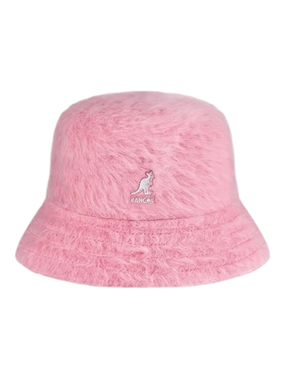 Kangol Rose Pink Angora Furgora Plush Casual Bucket Hat Womens Size Large